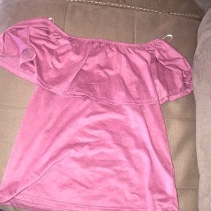 Pink off the shoulder blouse